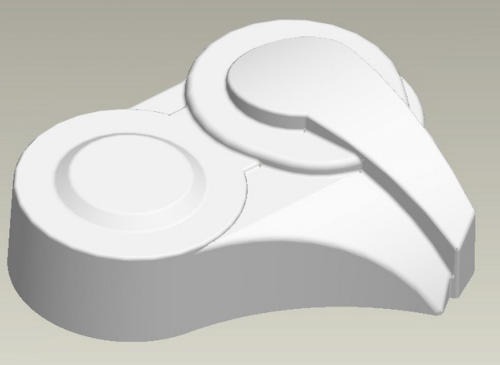 Creo model of a two-cavity compact closure