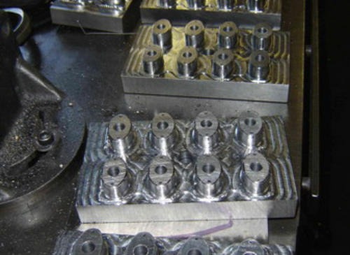 Machined core array before fitting