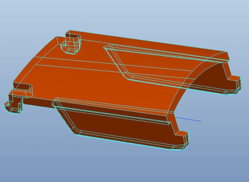 Creo model of a large structural panel tool