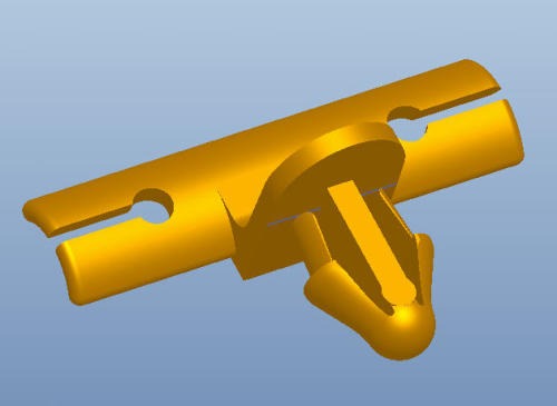 Creo model of a multi-port cross fitting