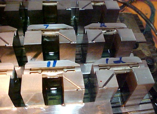 Wire EDM core pins for the cross fitting